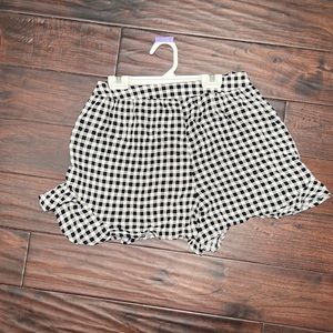 Flowy plaid gingham shorts
